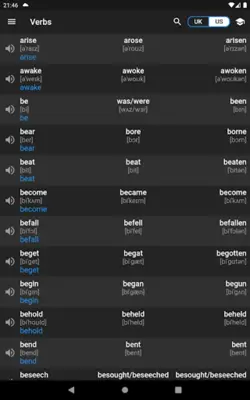 English Irregular Verbs android App screenshot 12