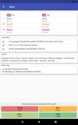 English Irregular Verbs android App screenshot 14